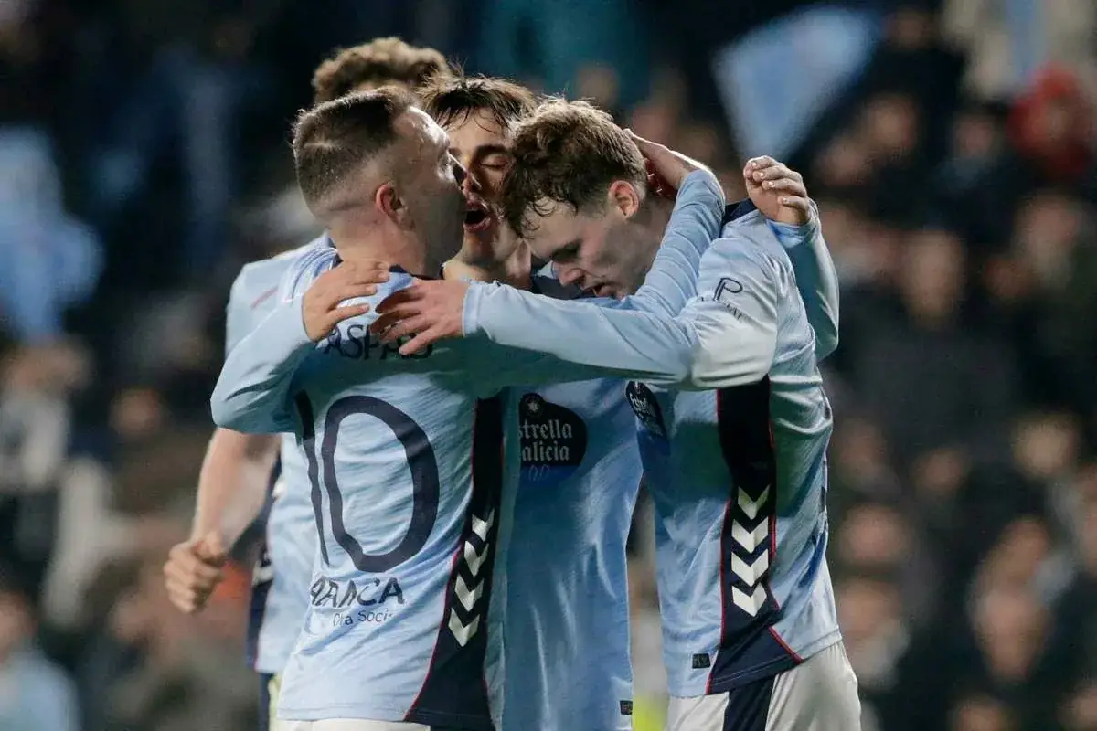 Celta Vigo players celebration goal 2026