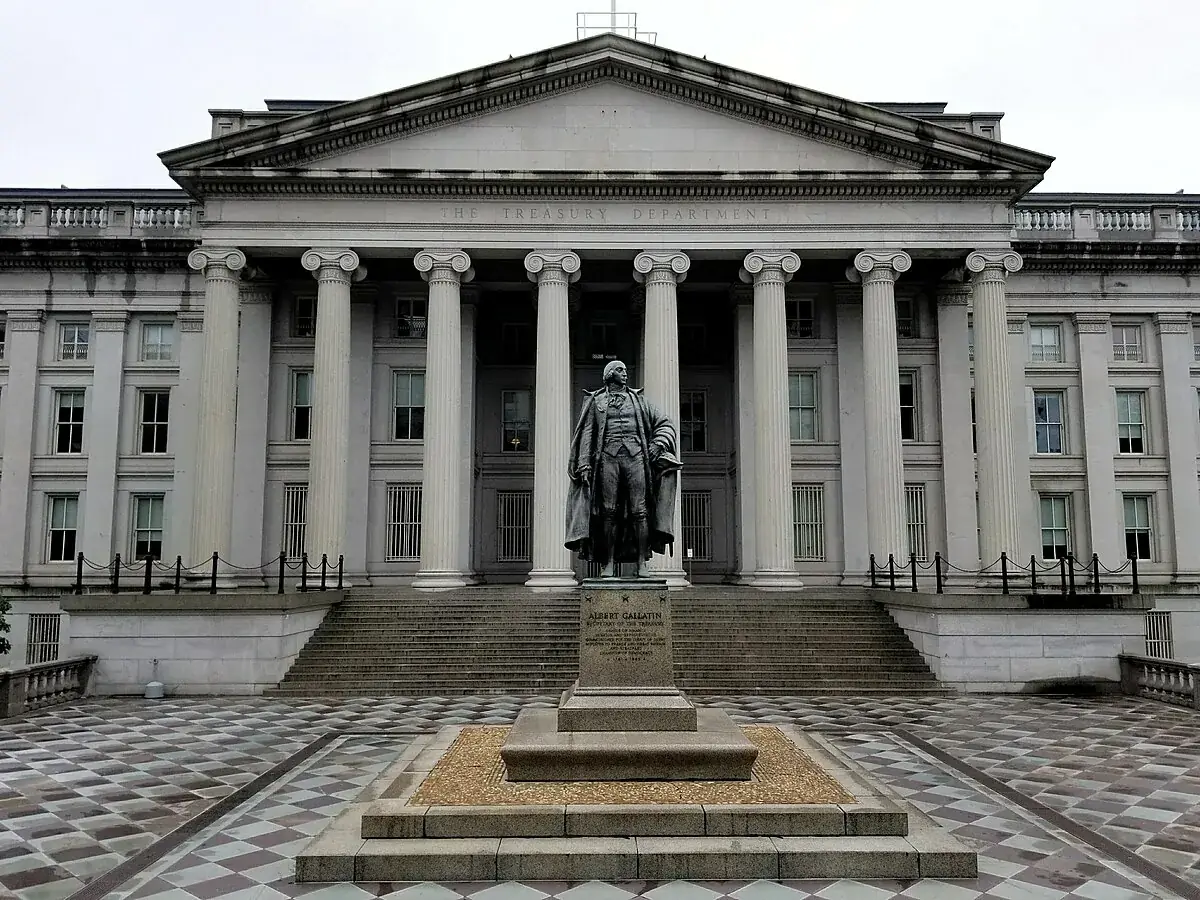 US Treasury Department building Washington DC