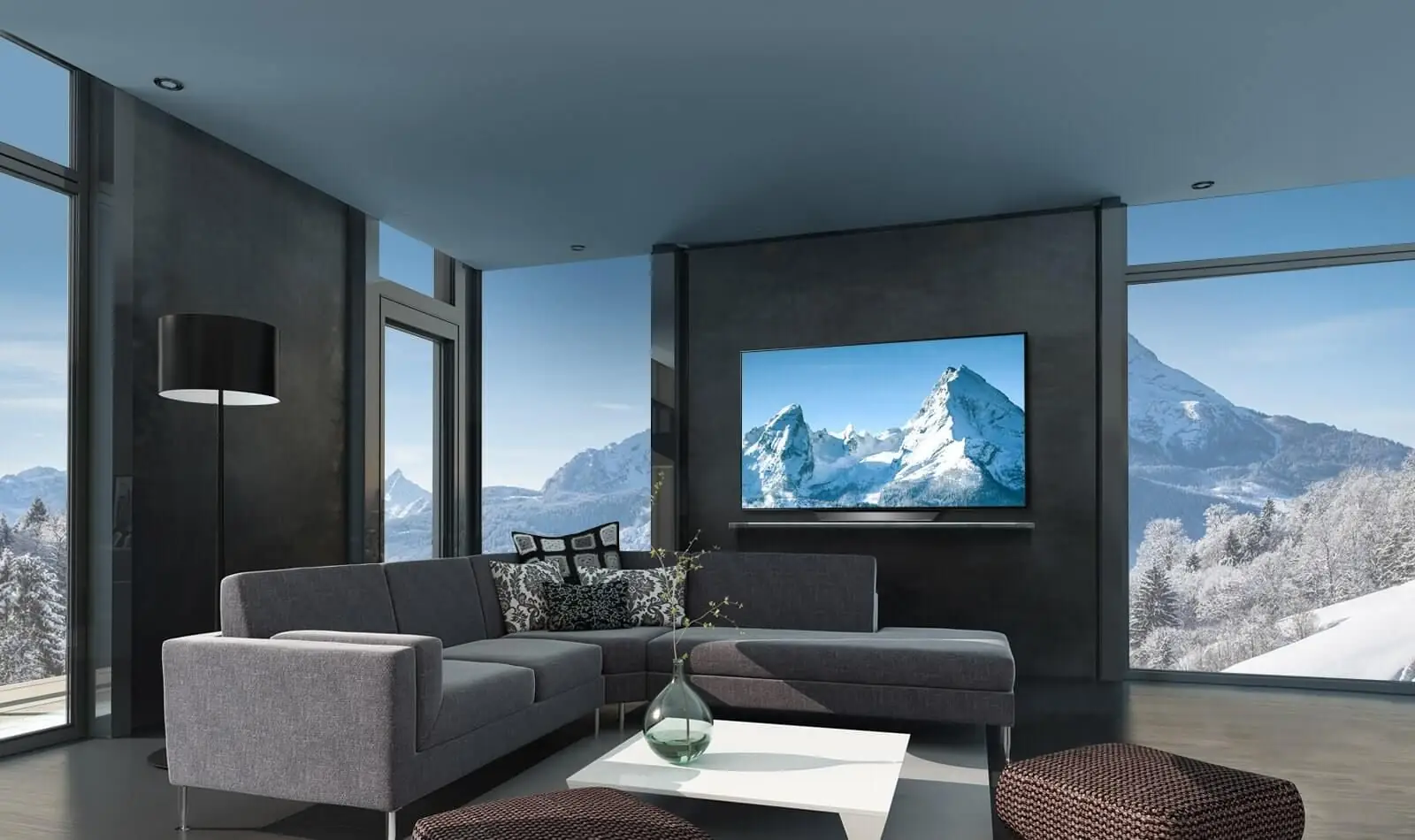 LG OLED evo C6 2026 телевизор в интерьере современной гостиной