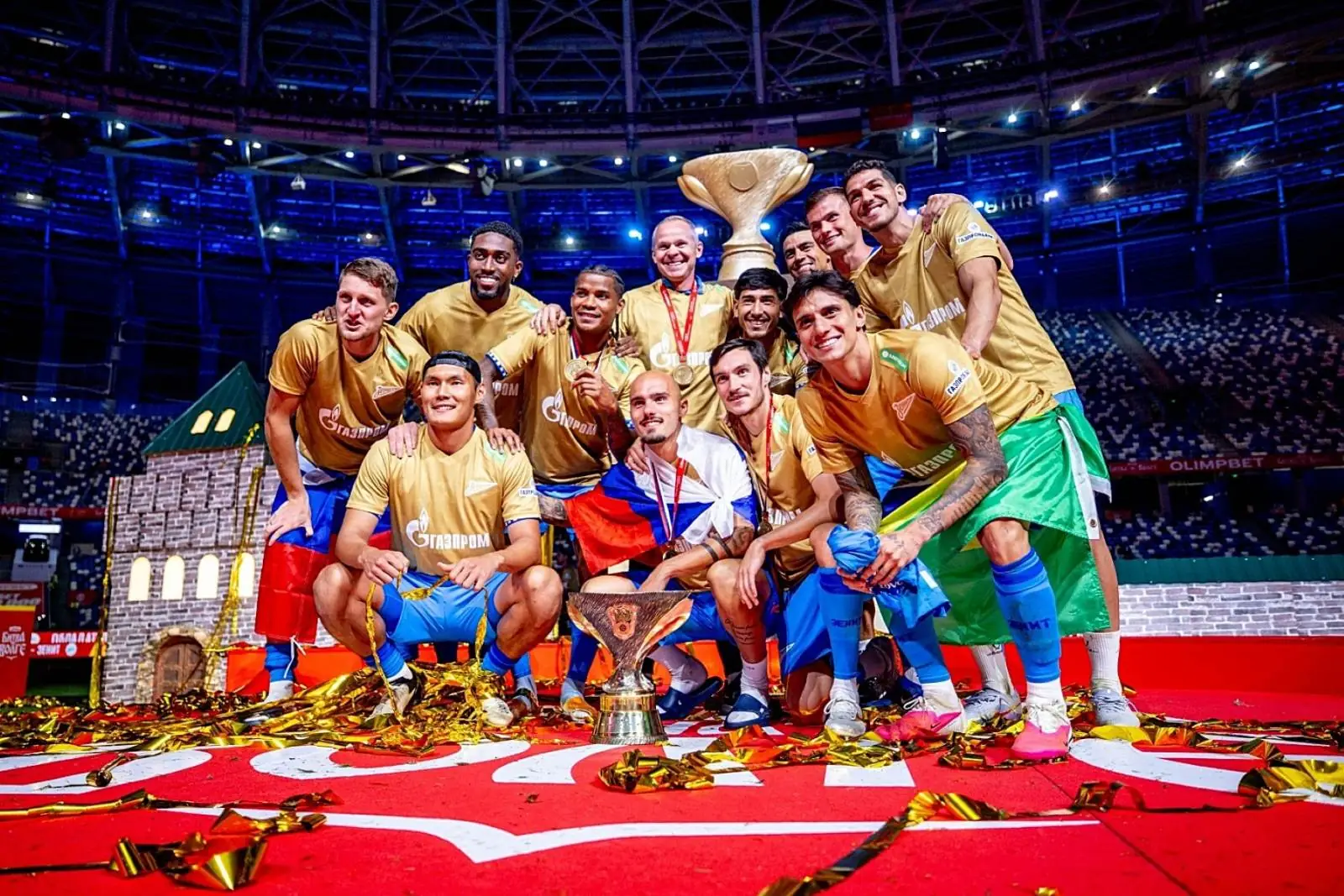 Zenit Spartak Super Cup Russia 2026 trophy celebration