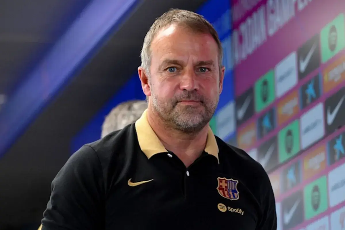 Hansi Flick Barcelona training 2026