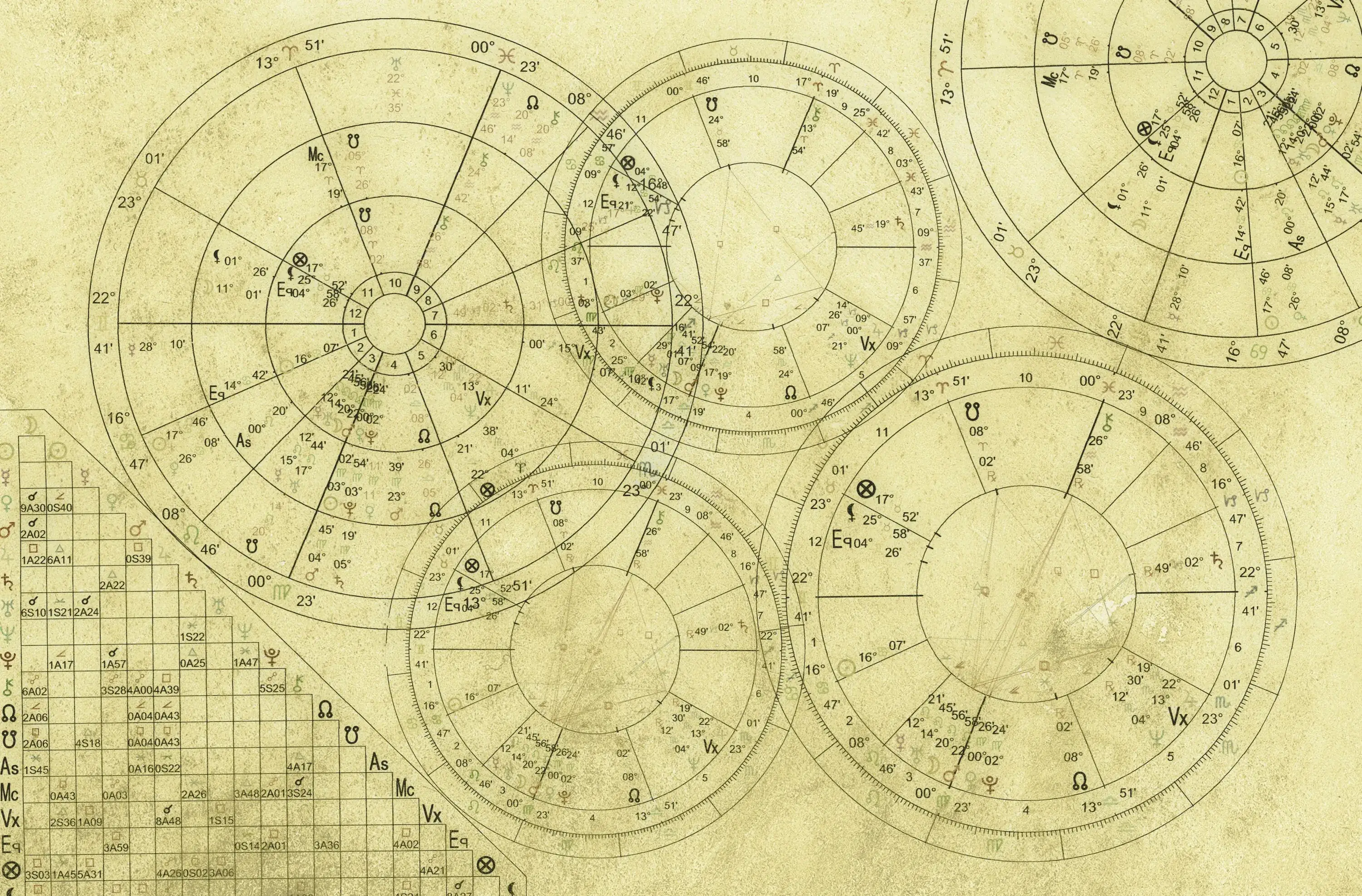 natal chart career houses diagram