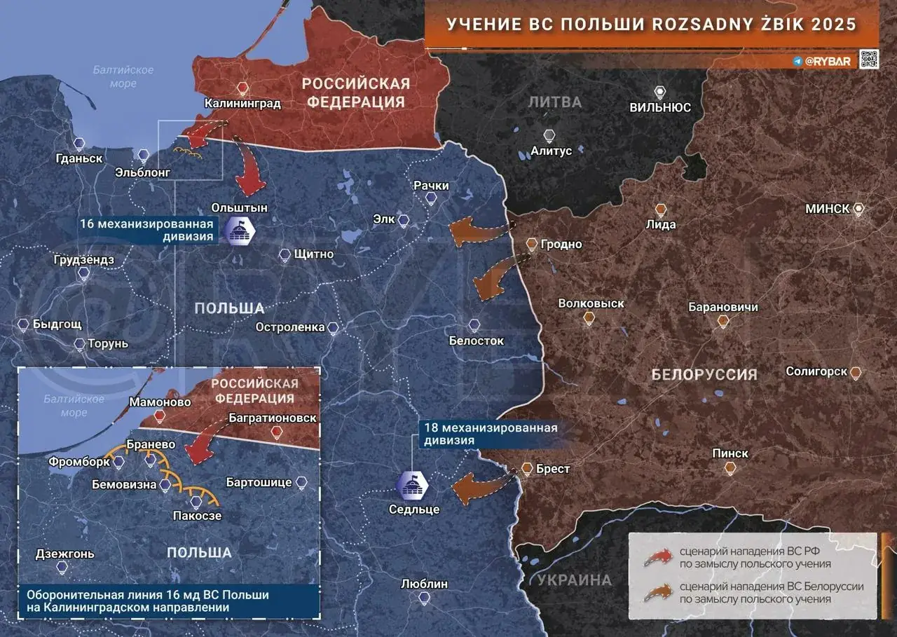 карта дислокации польских войск эльблонг бранево