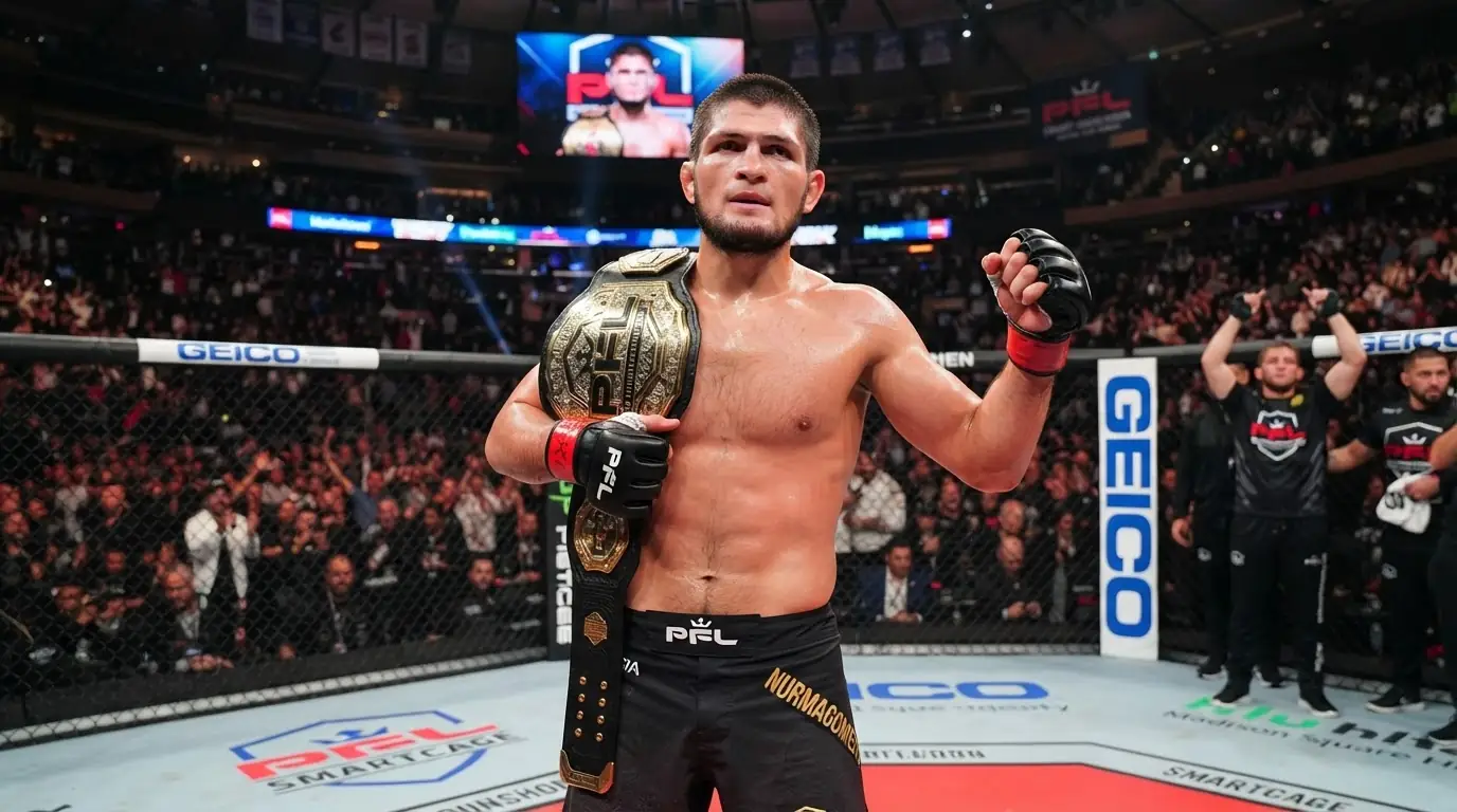 Усман Нурмагомедов пояс чемпиона PFL легкий вес