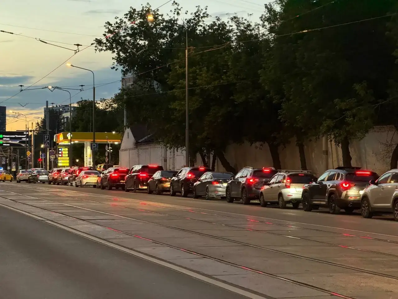 очередь на азс подмосковье