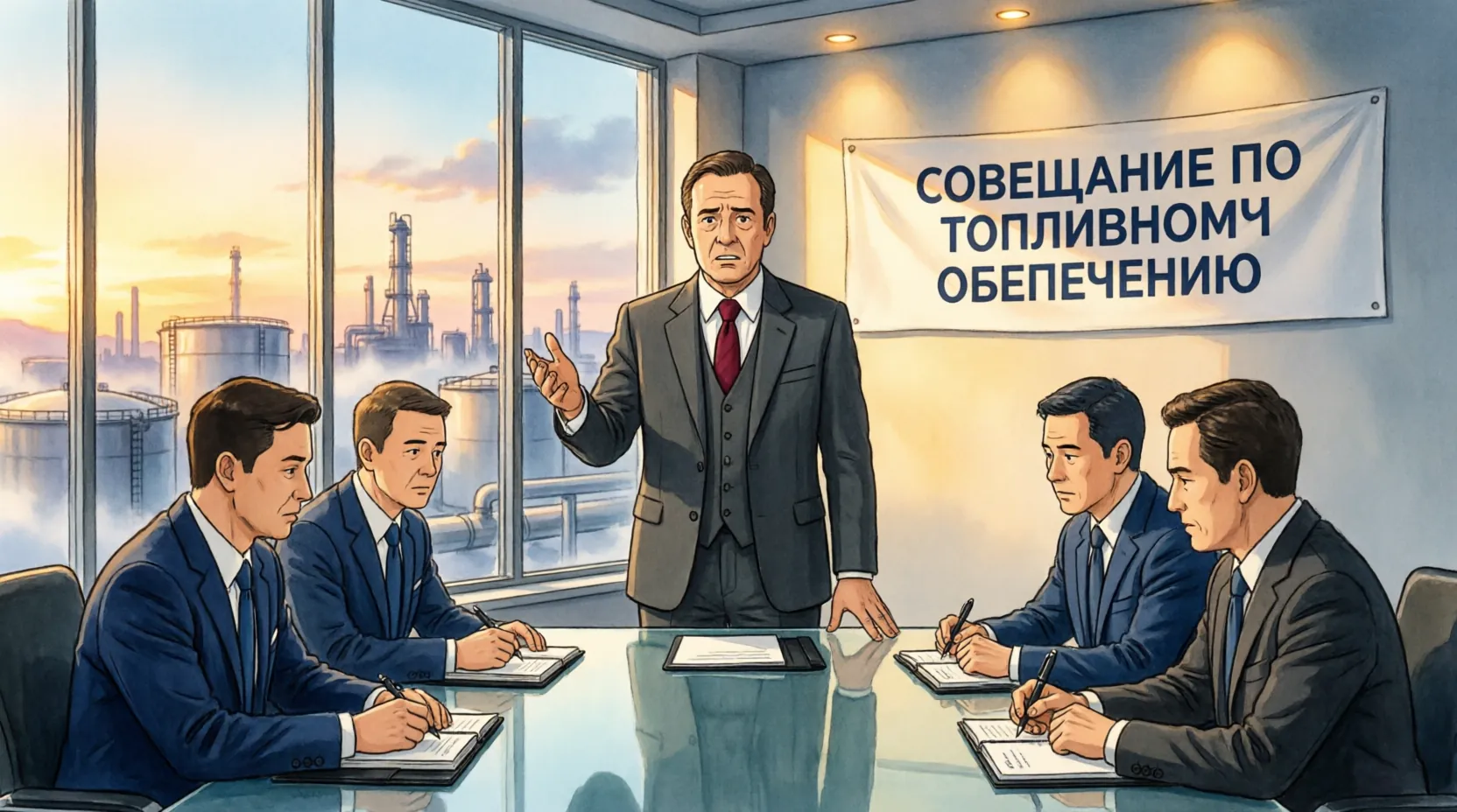 Александр Моор на совещании по вопросам топливного обеспечения