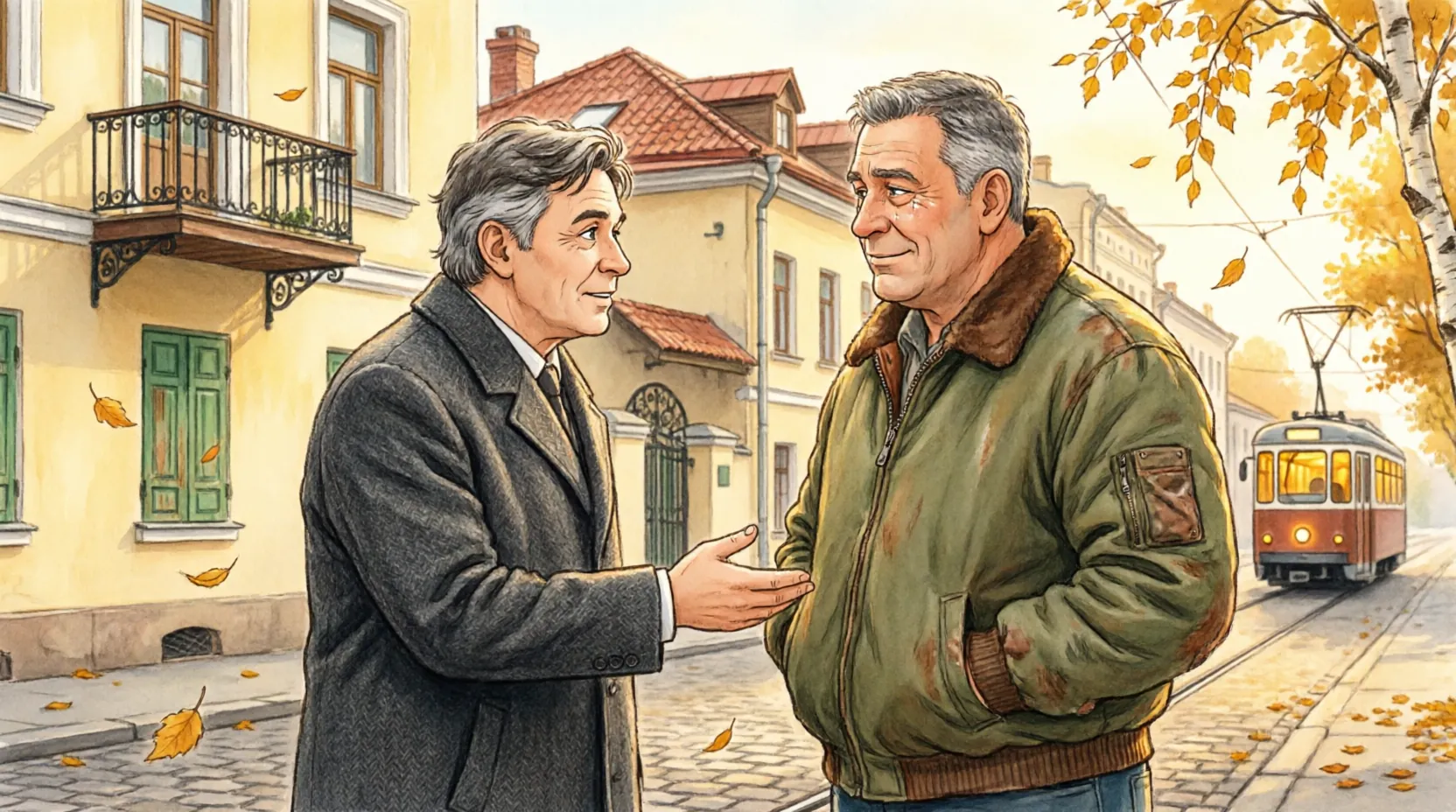Сергей Безруков и Павел Махмудов в сцене из сериала «Бригада», ностальгическая встреча спустя годы