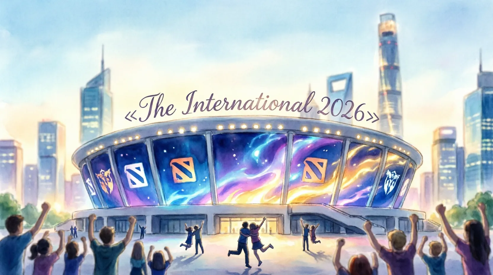 Стадион в Шанхае во время The International 2026