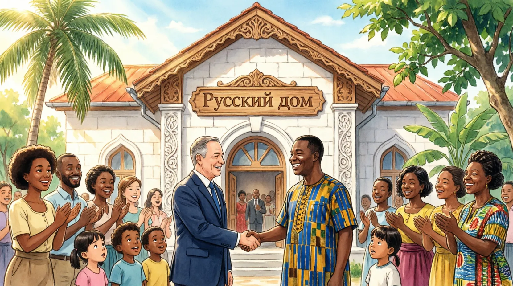 открытие нового Русского дома в африканской стране