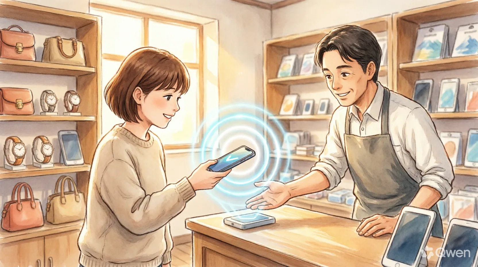 NFC-метки на товарах в магазине для защиты от подделок