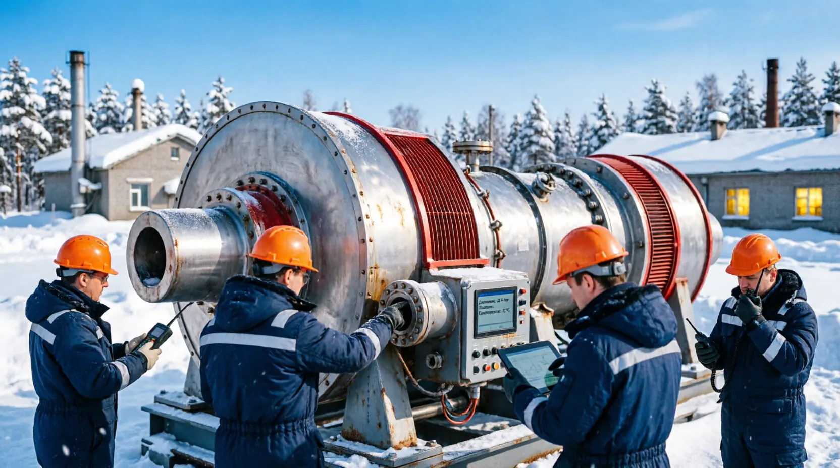 газотурбинная установка ОДК в сибирском поселке